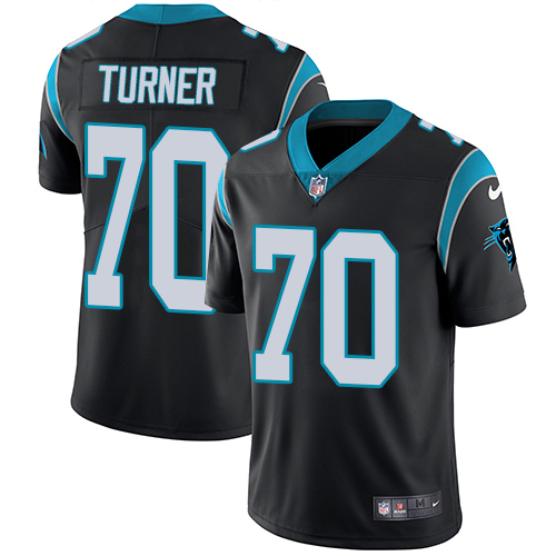 Nike Carolina Panthers 70 Trai Turner Black Team Color Mens Stitched NFL Vapor Untouchable Limited Jersey Mens